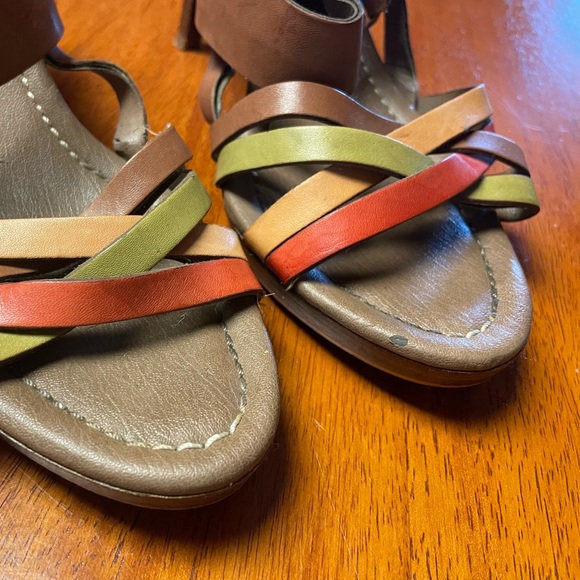Franco Sarto Shoes - Franco Sarto Multicolor strappy heels / Size 9.5